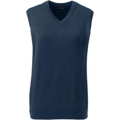 Lands' End School Uniform Women's Cotton Modal Fine Gauge Sweater Vest 4 Lands' End School Uniform Women's Cotton Modal Fine Gauge Sweater Vest - Image 4