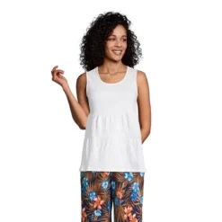 Lands' End Women's Crinkle Knit Tiered Tank Top 11 Lands' End Women's Crinkle Knit Tiered Tank Top -Lands' End Store GUEST 887f0917 27b4 486d 83a4 14c215bec416