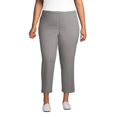 Lands' End Women's Mid Rise Pull On Chino Crop Pants 6 Lands' End Women's Mid Rise Pull On Chino Crop Pants - Image 6