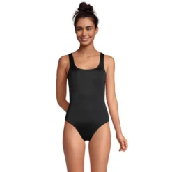 Lands' End Women's Chlorine Resistant Scoop Neck High Leg Soft Cup Tugless Sporty One Piece Swimsuit -Lands' End Store GUEST 891181a4 35d2 4db0 ae77 d8588afa9afe