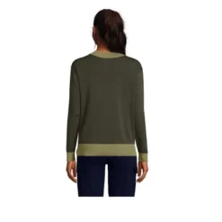 Lands' End Women's Fine Gauge Cotton Crewneck Sweater