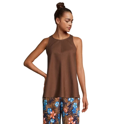 Lands' End Women's Linen Sleeveless Shirt 3 Lands' End Women's Linen Sleeveless Shirt - Image 3