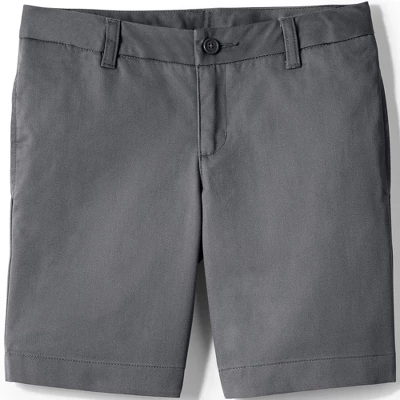 Lands' End Girls Plain Front Blend Chino Shorts 3 Lands' End Girls Plain Front Blend Chino Shorts - Image 3