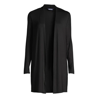Lands' End Women's Lightweight Jersey Knit Long Cardigan 6 Lands' End Women's Lightweight Jersey Knit Long Cardigan - Image 6