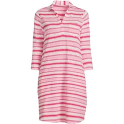 Lands' End Women's Supima Cotton 3/4 Sleeve Polo Dress -Lands' End Store GUEST 8b4fafb9 a5ad 4aa6 8f72 c587063666e9