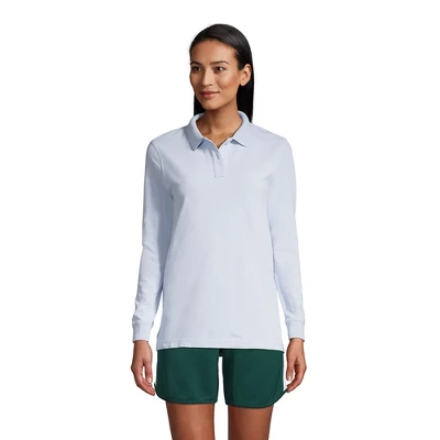 School Uniform Young Women's Tall Long Sleeve Mesh Polo Shirt 2 School Uniform Young Women's Tall Long Sleeve Mesh Polo Shirt - Image 2