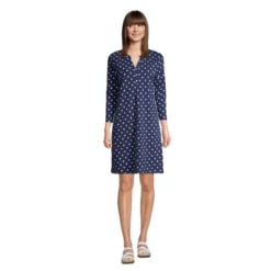 Lands' End Women's Cotton Jersey V-Neck 3/4 Sleeve Swim Cover-up Dress -Lands' End Store GUEST 8f385d59 852e 4b0d b361 15bc39a33661