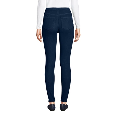Lands' End Lands' End Women's Elastic Waist Pull On Skinny Legging Jeans - Blue 1 Lands' End Lands' End Women's Elastic Waist Pull On Skinny Legging Jeans - Blue