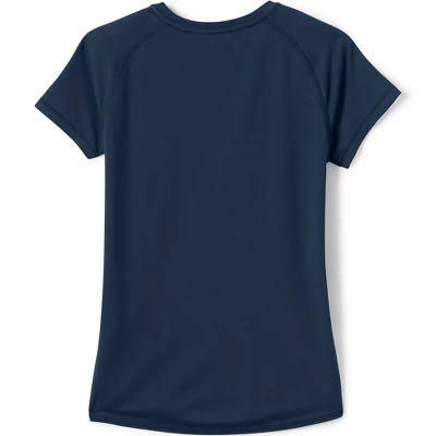 Lands' End School Uniform Girls Short Sleeve Active Gym T-shirt 1 Lands' End School Uniform Girls Short Sleeve Active Gym T-shirt