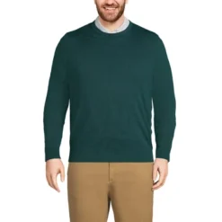 Lands' End Men's Fine Gauge Supima Cotton Crewneck Sweater -Lands' End Store GUEST 9014158a 1718 4ece acd9 72eebab976cf