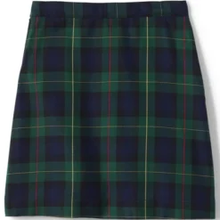 Lands' End School Uniform Girls Plaid A-line Skirt Below The Knee