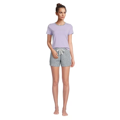 Lands' End Women's Knit Pajama Short Set Short Sleeve T-Shirt And Shorts 7 Lands' End Women's Knit Pajama Short Set Short Sleeve T-Shirt And Shorts - Image 7