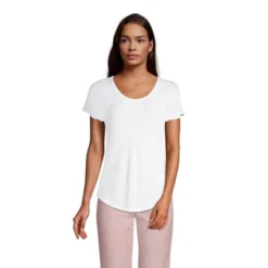 Lands' End Women's U-neck Jersey T-shirt -Lands' End Store GUEST 936e0805 608c 4211 bb53 c64018f57d98