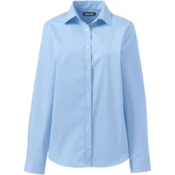 Lands' End School Uniform Women's No Gape Long Sleeve Stretch Shirt -Lands' End Store GUEST 968d709a 30f5 4781 a7a6 6c76d19ca86b