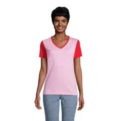 Lands' End Women's Tall Relaxed Supima Cotton Short Sleeve V-Neck T-Shirt -Lands' End Store GUEST 96dd7bc5 d7fc 4de0 95ab e49f76635521