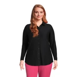 Lands' End Women's Long Sleeve Soft Performance Roll Tab Tunic -Lands' End Store GUEST 976aa488 abaf 4b9f a48b c2d14116adeb