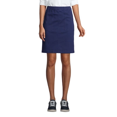 Lands' End Women's Mid Rise Elastic Waist Pull On Knockabout Chino Skort 6 Lands' End Women's Mid Rise Elastic Waist Pull On Knockabout Chino Skort - Image 6