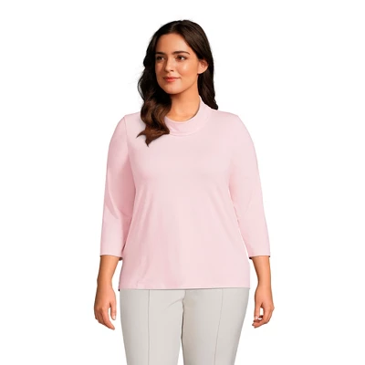 Lands' End Women's 3/4 Sleeve Light Weight Jersey Cowl Neck Top 4 Lands' End Women's 3/4 Sleeve Light Weight Jersey Cowl Neck Top - Image 4