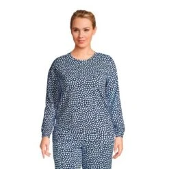 Lands' End Women's Lounge Long Sleeve Pajama Sweatshirt -Lands' End Store GUEST 9861d741 6891 4c35 9425 c3c42597b49e