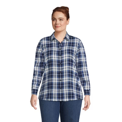 Lands' End Women's Flannel Shirt 8 Lands' End Women's Flannel Shirt - Image 8