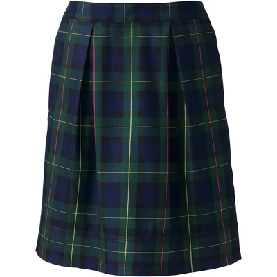 Lands' End School Uniform Women's Plaid Pleated Skort Top Of Knee 3 Lands' End School Uniform Women's Plaid Pleated Skort Top Of Knee - Image 3