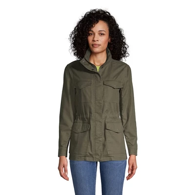 Lands' End Women's Cotton Hooded Jacket With Cargo Pockets 4 Lands' End Women's Cotton Hooded Jacket With Cargo Pockets - Image 4