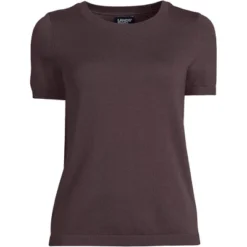 Lands' End Women's Fine Gauge Crew Neck Short Sleeve Tee Sweater -Lands' End Store GUEST 9a79c9b4 08da 46e2 a533 92815991e39c