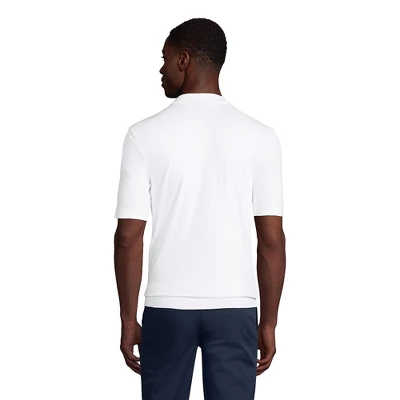 Lands' End School Uniform Men's Short Sleeve Banded Bottom Polo Shirt 1 Lands' End School Uniform Men's Short Sleeve Banded Bottom Polo Shirt