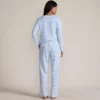 Lands' End Women's Petite Knit 2 Piece Pajama Set - Long Sleeve Top And Pants