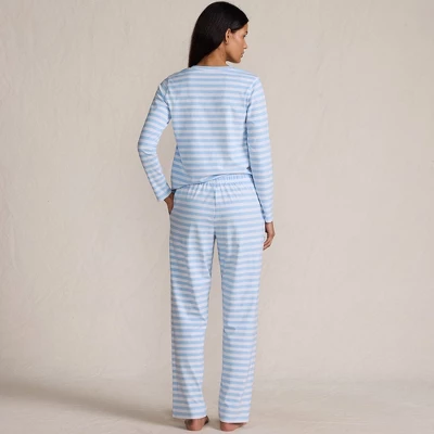 Lands' End Women's Petite Knit 2 Piece Pajama Set - Long Sleeve Top And Pants 1 Lands' End Women's Petite Knit 2 Piece Pajama Set - Long Sleeve Top And Pants