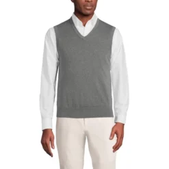 Lands' End Men's Fine Gauge Supima Cotton Sweater Vest -Lands' End Store GUEST 9aed0295 d4a6 4ca2 a369 3b54e2ac1a73