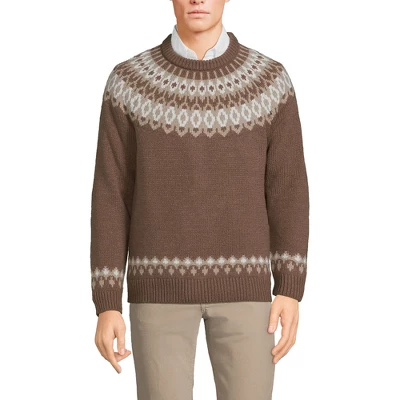 Lands' End Men's Lighthouse Fairisle Crew Sweater 2 Lands' End Men's Lighthouse Fairisle Crew Sweater - Image 2