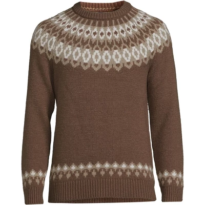 Lands' End Men's Lighthouse Fairisle Crew Sweater 3 Lands' End Men's Lighthouse Fairisle Crew Sweater - Image 3
