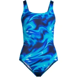 Lands' End Women's Chlorine Resistant Scoop Neck High Leg Soft Cup Tugless Sporty One Piece Swimsuit -Lands' End Store GUEST 9c48c34c 7360 48f5 adff 007b2918e0c9