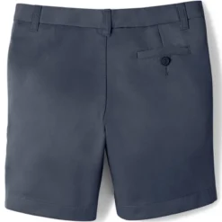 Lands' End Little Girls Slim Plain Front Blend Chino Shorts