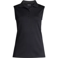 Lands' End Women's Tall Sleeveless Supima Cotton Polo Shirt