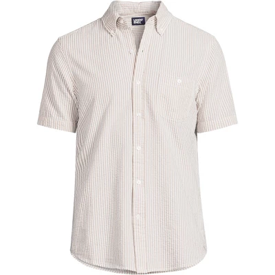 Lands' End Men's Traditional Fit Short Sleeve Seersucker Shirt 17 Lands' End Men's Traditional Fit Short Sleeve Seersucker Shirt - Image 17
