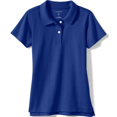 Lands' End School Uniform Girls Short Sleeve Feminine Fit Interlock Polo Shirt 4 Lands' End School Uniform Girls Short Sleeve Feminine Fit Interlock Polo Shirt - Image 4