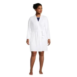Lands' End Women's Cotton Blend Above The Knee Length Robe -Lands' End Store GUEST a164a02f c477 470a a530 95061bcf8320
