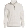 Lands' End Men's Long Sleeve Slub Quarter Zip