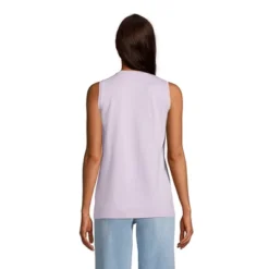 Lands' End Women's Tall Supima Cotton Crew Neck Tank