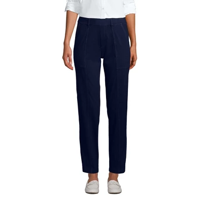 Lands' End Women's Starfish Mid Rise Elastic Waist Pull On Utility Ankle Pants 6 Lands' End Women's Starfish Mid Rise Elastic Waist Pull On Utility Ankle Pants - Image 6