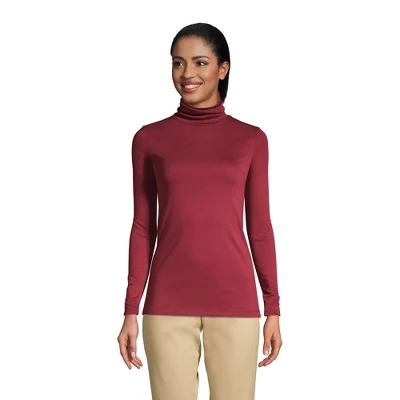Lands' End Women's Supima Cotton Long Sleeve Turtleneck 5 Lands' End Women's Supima Cotton Long Sleeve Turtleneck - Image 5