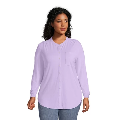 Lands' End Women's Long Sleeve Jersey A-line Tunic 9 Lands' End Women's Long Sleeve Jersey A-line Tunic - Image 9