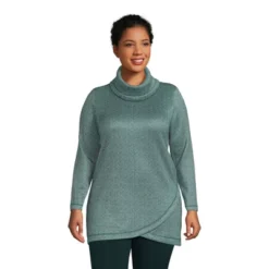 Lands' End Women's Sweater Fleece Tunic Cowl Neck Pullover -Lands' End Store GUEST a6b4dd70 5baa 4d9a a274 98ba55d80a19