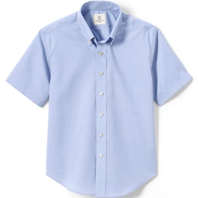 Lands' End School Uniform Boys Short Sleeve No Iron Pinpoint Dress Shirt 3 Lands' End School Uniform Boys Short Sleeve No Iron Pinpoint Dress Shirt - Image 3