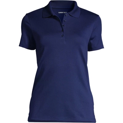 Lands' End Women's Supima Cotton Short Sleeve Polo Shirt 2 Lands' End Women's Supima Cotton Short Sleeve Polo Shirt - Image 2