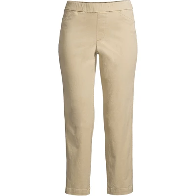 Lands' End Women's Mid Rise Pull On Chino Crop Pants 3 Lands' End Women's Mid Rise Pull On Chino Crop Pants - Image 3