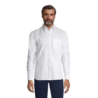 Lands' End Men's Tailored Fit Long Sleeve Sail Rigger Oxford Shirt
