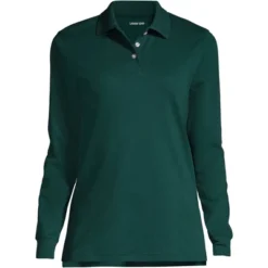 Lands' End School Uniform Women's Long Sleeve Interlock Polo Shirt -Lands' End Store GUEST ad99d5b3 6c79 4c1f 8816 970661423ce1 1